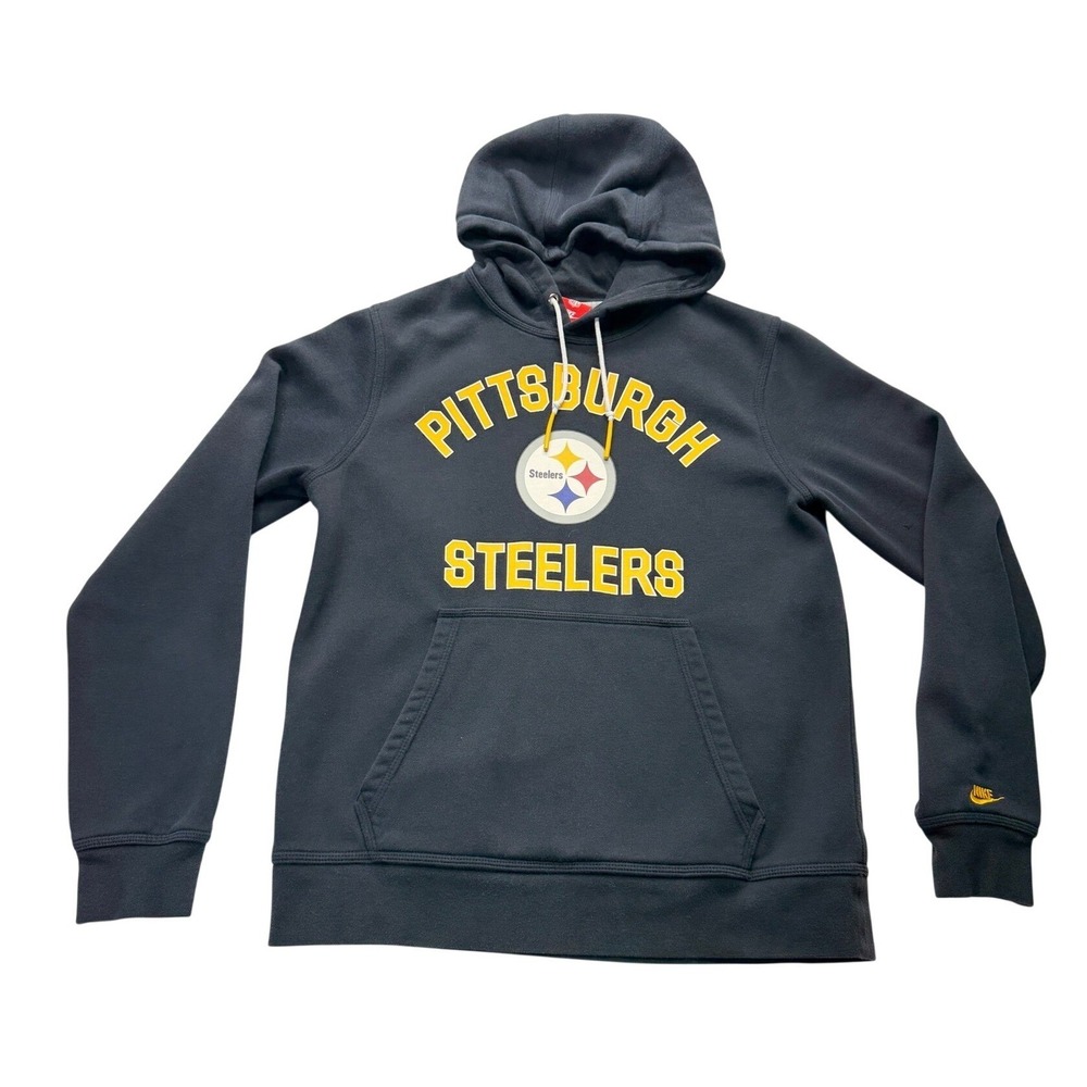Nike Pittsburgh Steelers Fleece‎ Pullover Hoodie Men M Black NFL